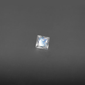 0.19 ct White Rainbow Moonstone Stone, Natural Rainbow Moonstone in Princess-Cut Shape for Sale