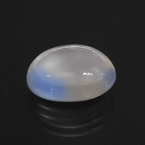 7.04 ct White Rainbow Moonstone Gemstone, Rainbow Moonstone Gem in Oval Cabochon Shape for Sale.