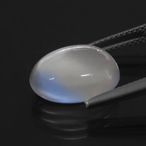 Rainbow Moonstone Gemstone in 14 x 10 mm (calibrated) Size for Sale, Rainbow Moonstone Stone in Blue White Color