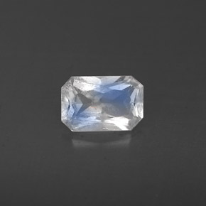 0.47 ct White Rainbow Moonstone Gemstone, Rainbow Moonstone Gem in Octagon / Scissor Cut Shape for Sale.