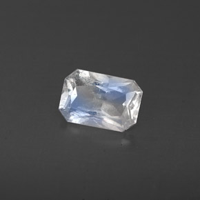 0.47 ct White Rainbow Moonstone Stone, Natural Rainbow Moonstone in Octagon / Scissor Cut Shape for Sale