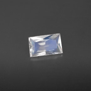 0.40 ct White Rainbow Moonstone Stone, Natural Rainbow Moonstone in Baguette / Scissor Cut Shape for Sale