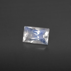 0.48 ct White Rainbow Moonstone Stone, Natural Rainbow Moonstone in Baguette / Scissor Cut Shape for Sale