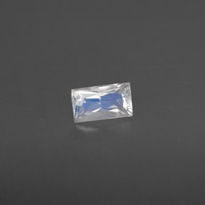 0.23 ct White Rainbow Moonstone Gemstone, Rainbow Moonstone Gem in Baguette / Scissor Cut Shape for Sale.