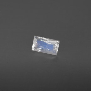 0.23 ct White Rainbow Moonstone Stone, Natural Rainbow Moonstone in Baguette / Scissor Cut Shape for Sale