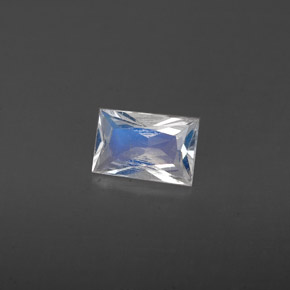 0.44 ct White Rainbow Moonstone Stone, Natural Rainbow Moonstone in Baguette / Scissor Cut Shape for Sale