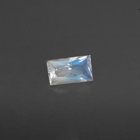 0.23 ct White Rainbow Moonstone Gemstone, Rainbow Moonstone Gem in Baguette / Scissor Cut Shape for Sale.