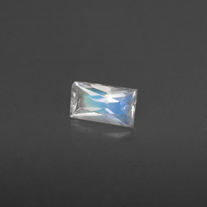 0.23 ct White Rainbow Moonstone Stone, Natural Rainbow Moonstone in Baguette / Scissor Cut Shape for Sale