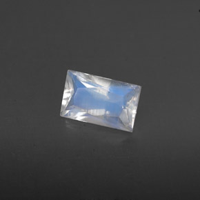 0.42 ct White Rainbow Moonstone Stone, Natural Rainbow Moonstone in Baguette / Scissor Cut Shape for Sale