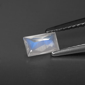 Rainbow Moonstone Gemstone in 5.9 x 3.7 mm Size for Sale, Rainbow Moonstone Stone in Blue White Color