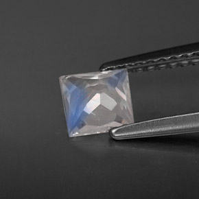 Rainbow Moonstone Gemstone in 5 x 5 mm (calibrated) Size for Sale, Rainbow Moonstone Stone in Blue White Color