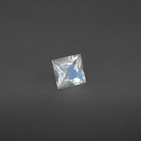 0.36 ct White Rainbow Moonstone Stone, Natural Rainbow Moonstone in Princess-Cut Shape for Sale