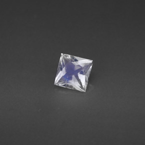 0.46 ct White Rainbow Moonstone Stone, Natural Rainbow Moonstone in Princess-Cut Shape for Sale