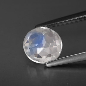 Rainbow Moonstone Gemstone in 7 mm (calibrated) Size for Sale, Rainbow Moonstone Stone in Blue White Color