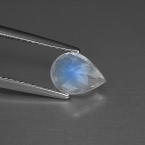 Rainbow Moonstone Gemstone in 8 x 6 mm (calibrated) Size for Sale, Rainbow Moonstone Stone in Blue White Color