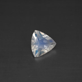 0.52 ct White Rainbow Moonstone Gemstone, Rainbow Moonstone Gem in Trillion Facet Shape for Sale.