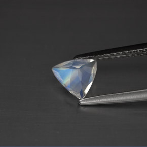 Rainbow Moonstone Gemstone in 6.4 x 6.2 mm Size for Sale, Rainbow Moonstone Stone in Blue White Color