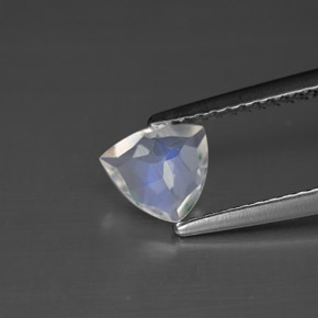 Rainbow Moonstone Gemstone in 6.4 x 5.8 mm Size for Sale, Rainbow Moonstone Stone in Blue White Color