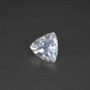 0.57 ct White Rainbow Moonstone Stone, Natural Rainbow Moonstone in Trillion Facet Shape for Sale