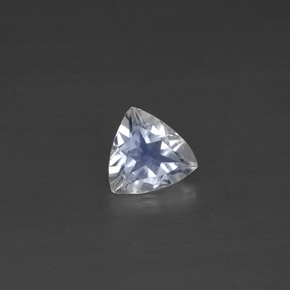 0.48 ct White Rainbow Moonstone Gemstone, Rainbow Moonstone Gem in Trillion Facet Shape for Sale.