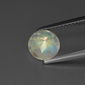 Rainbow Moonstone Gemstone in 7 mm (calibrated) Size for Sale, Rainbow Moonstone Stone in Blue White Color