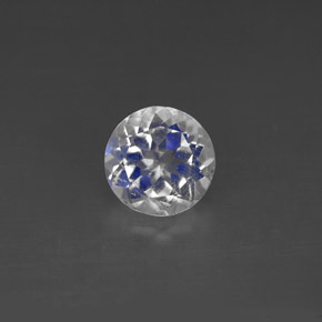 1.03 ct White Rainbow Moonstone Gemstone, Rainbow Moonstone Gem in Round Facet Shape for Sale.