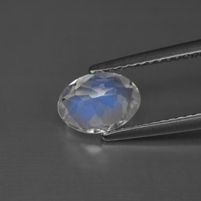 Rainbow Moonstone Gemstone in 8 x 6 mm (calibrated) Size for Sale, Rainbow Moonstone Stone in Blue White Color