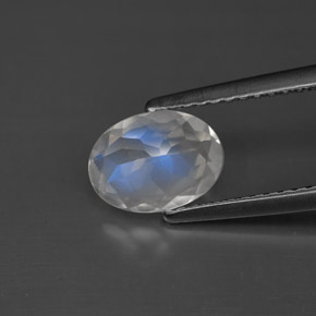 Rainbow Moonstone Gemstone in 8 x 6 mm (calibrated) Size for Sale, Rainbow Moonstone Stone in Blue White Color