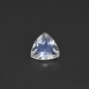 0.47 ct White Rainbow Moonstone Gemstone, Rainbow Moonstone Gem in Trillion Facet Shape for Sale.
