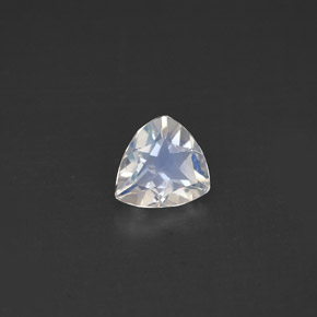 0.51 ct White Rainbow Moonstone Stone, Natural Rainbow Moonstone in Trillion Facet Shape for Sale