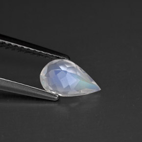 Rainbow Moonstone Gemstone in 8.2 x 5.1 mm Size for Sale, Rainbow Moonstone Stone in Blue White Color