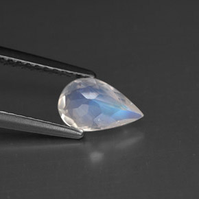Rainbow Moonstone Gemstone in 8.1 x 5.1 mm Size for Sale, Rainbow Moonstone Stone in Blue White Color