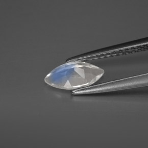 Rainbow Moonstone Gemstone in 8 x 4.2 mm Size for Sale, Rainbow Moonstone Stone in White Color
