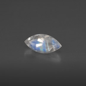 0.55 ct White Rainbow Moonstone Stone, Natural Rainbow Moonstone in Marquise Facet Shape for Sale