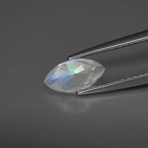 Rainbow Moonstone Gemstone in 8 x 4 mm (calibrated) Size for Sale, Rainbow Moonstone Stone in Blue White Color