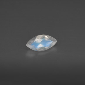0.47 ct White Rainbow Moonstone Stone, Natural Rainbow Moonstone in Marquise Facet Shape for Sale