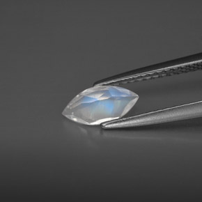 Rainbow Moonstone Gemstone in 8 x 4 mm (calibrated) Size for Sale, Rainbow Moonstone Stone in Blue White Color