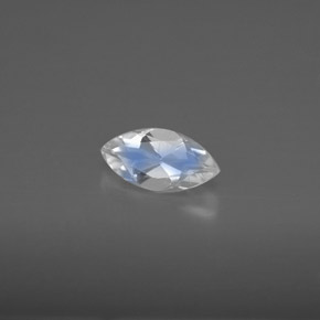 0.46 ct White Rainbow Moonstone Stone, Natural Rainbow Moonstone in Marquise Facet Shape for Sale