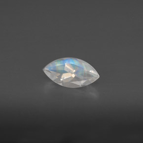 0.51 ct White Rainbow Moonstone Stone, Natural Rainbow Moonstone in Marquise Facet Shape for Sale