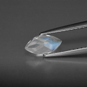 Rainbow Moonstone Gemstone in 8 x 4 mm (calibrated) Size for Sale, Rainbow Moonstone Stone in Blue White Color
