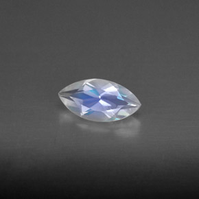 0.50 ct White Rainbow Moonstone Gemstone, Rainbow Moonstone Gem in Marquise Facet Shape for Sale.