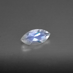 0.50 ct White Rainbow Moonstone Stone, Natural Rainbow Moonstone in Marquise Facet Shape for Sale