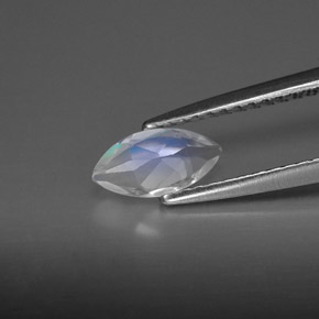 Rainbow Moonstone Gemstone in 8 x 4 mm (calibrated) Size for Sale, Rainbow Moonstone Stone in Blue White Color