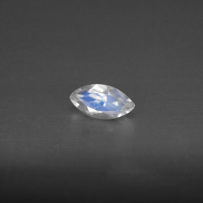 0.28 ct White Rainbow Moonstone Gemstone, Rainbow Moonstone Gem in Marquise Facet Shape for Sale.