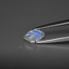Rainbow Moonstone Gemstone in 5.9 x 3.1 mm Size for Sale, Rainbow Moonstone Stone in Blue White Color
