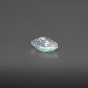 0.24 ct White Rainbow Moonstone Stone, Natural Rainbow Moonstone in Marquise Facet Shape for Sale