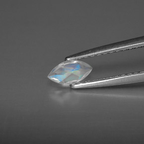 Rainbow Moonstone Gemstone in 6 x 3 mm (calibrated) Size for Sale, Rainbow Moonstone Stone in Blue White Color