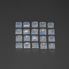 Rainbow Moonstone Gemstone in 3.1 x 3 mm Size for Sale, Rainbow Moonstone Stone in Blue White Color