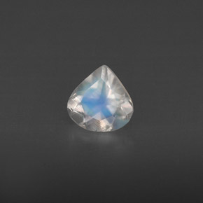 0.35 ct White Rainbow Moonstone Stone, Natural Rainbow Moonstone in Pear Facet Shape for Sale