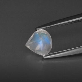 Rainbow Moonstone Gemstone in 5 x 5 mm Size for Sale, Rainbow Moonstone Stone in Blue White Color